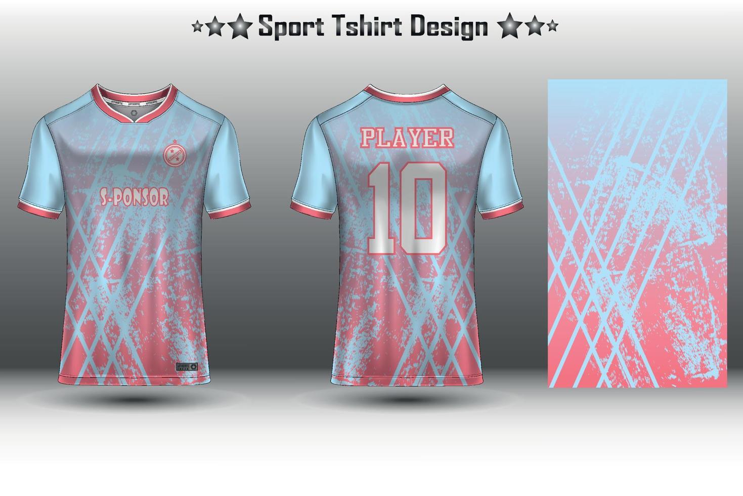 Soccer jersey mockup football jersey design sublimation sport t shirt design collection for racing, cycling, gaming, motocross vector
