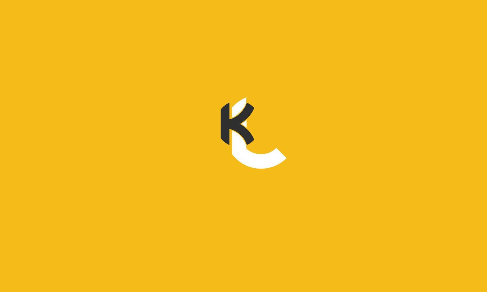 kl alfabeto letras iniciales monograma logo vector