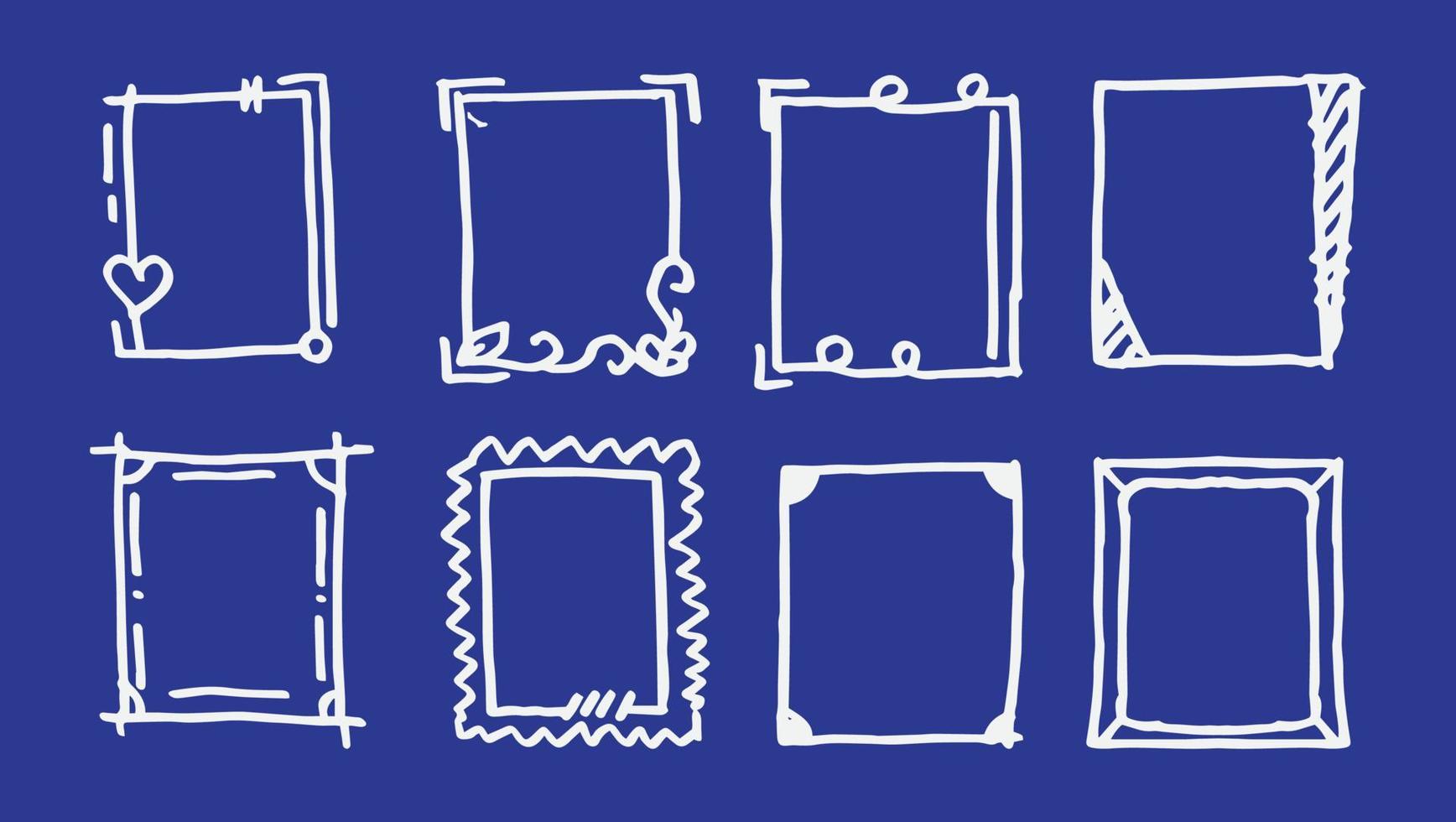 Set Doodle Frames Vector Illustration Set