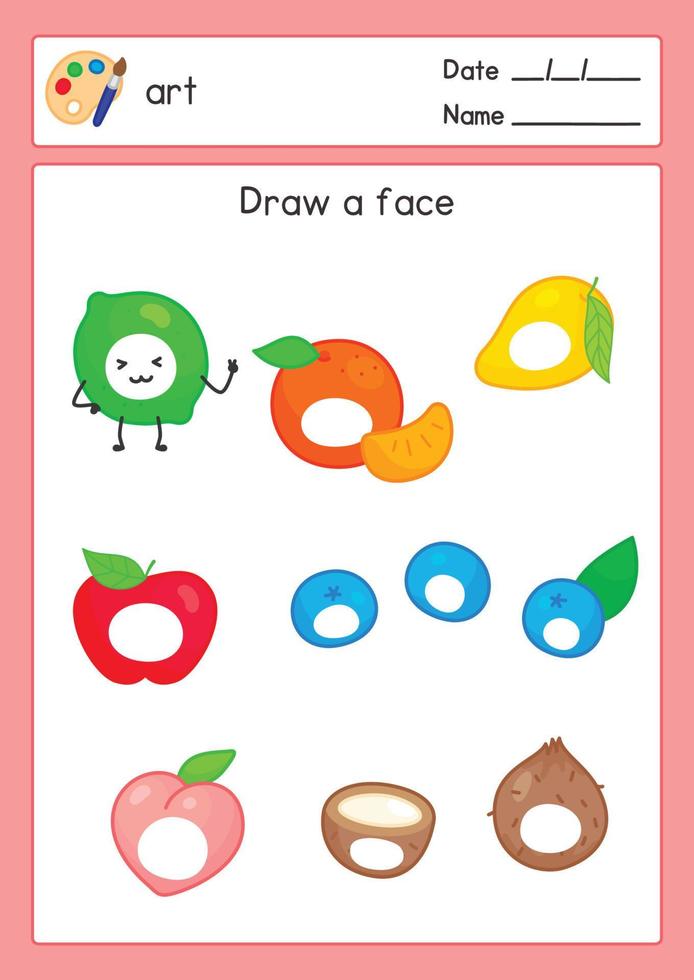 esquema de coloración sobre jugo de fruta en el arte hoja de ejercicios kawaii garabato vector dibujos animados