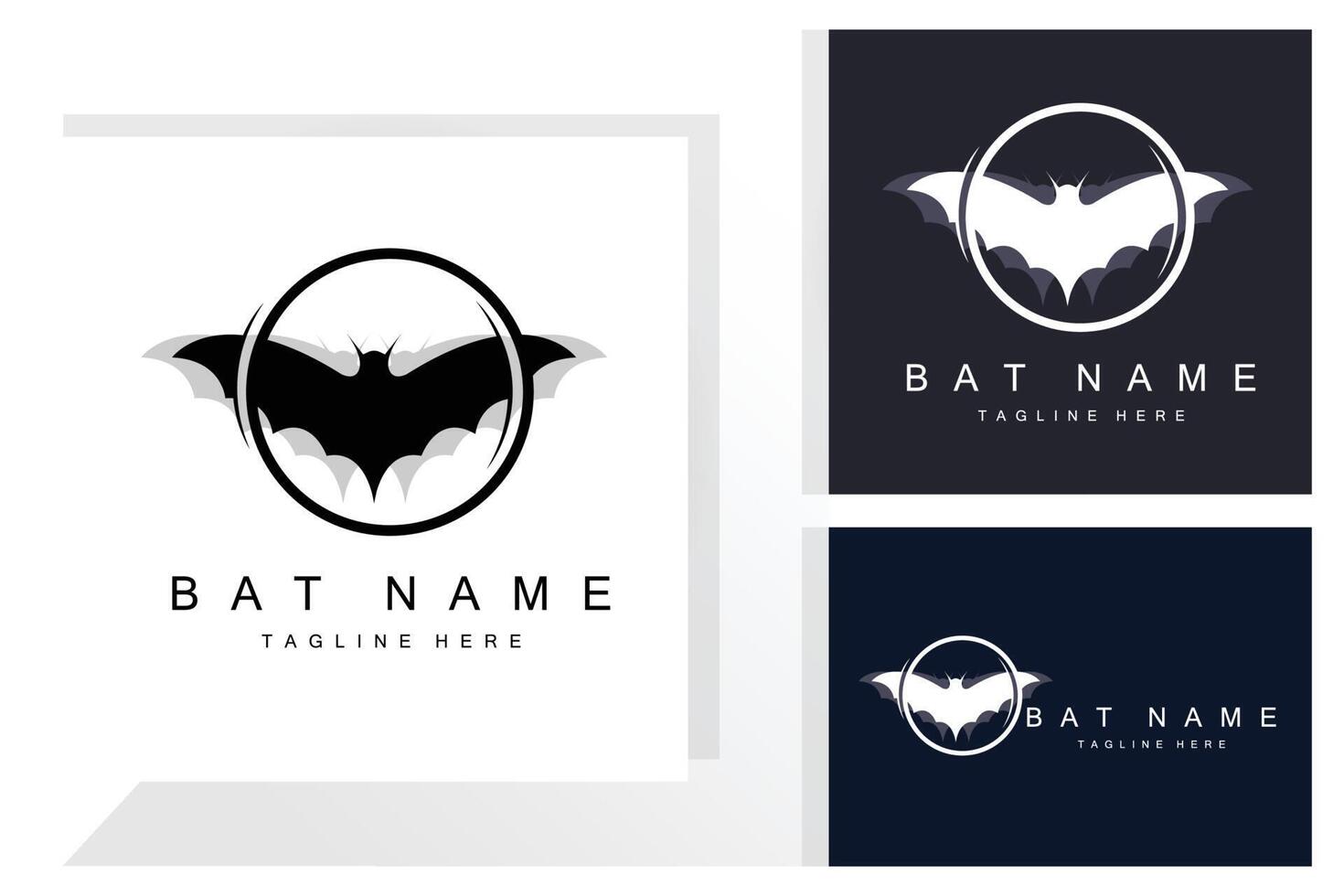night animal halloween bat logo vector symbol