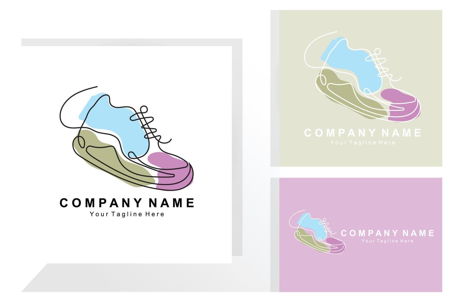 zapatillas de deporte diseño de logotipo, ilustración vectorial de calzado juvenil de tendencia, concepto funky simple vector