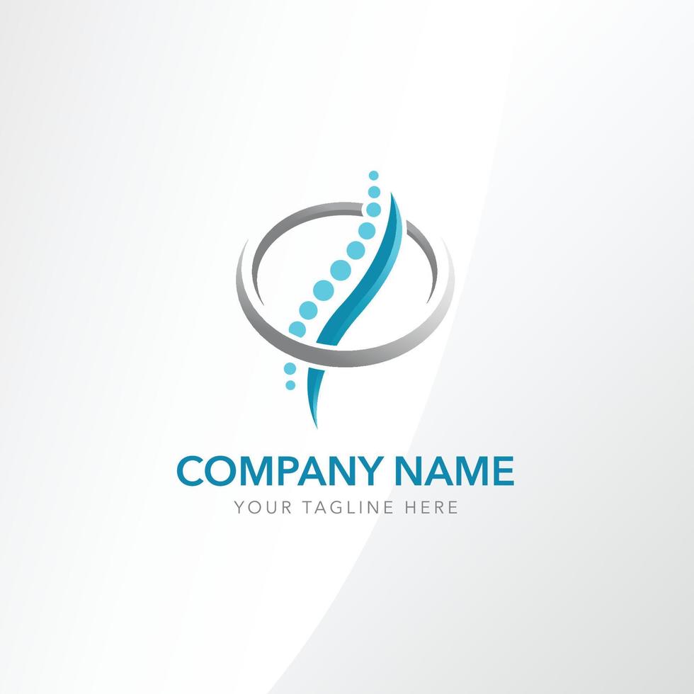 logo chiropractic back pain vector