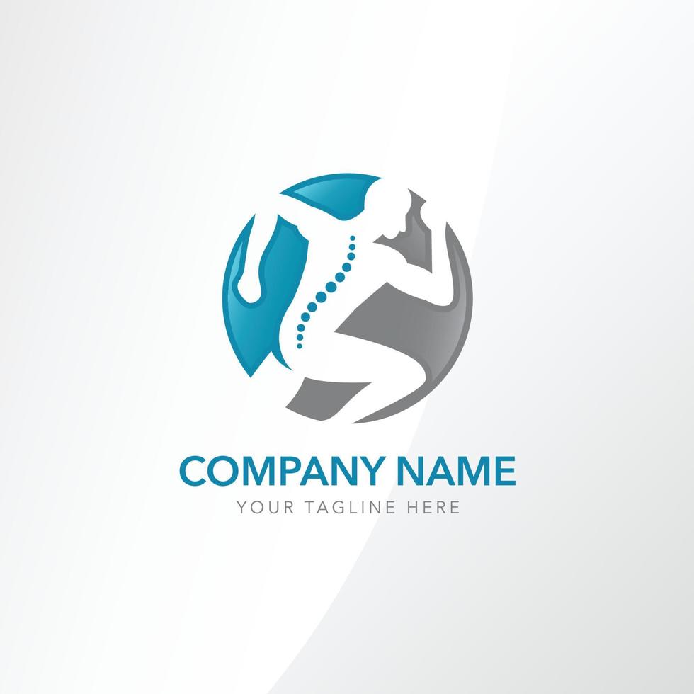 logo chiropractic back pain vector