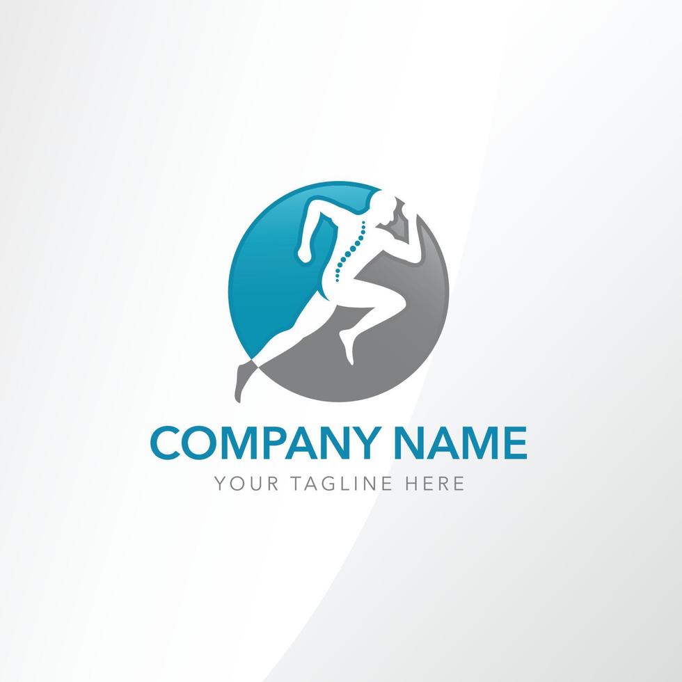 logo chiropractic back pain vector