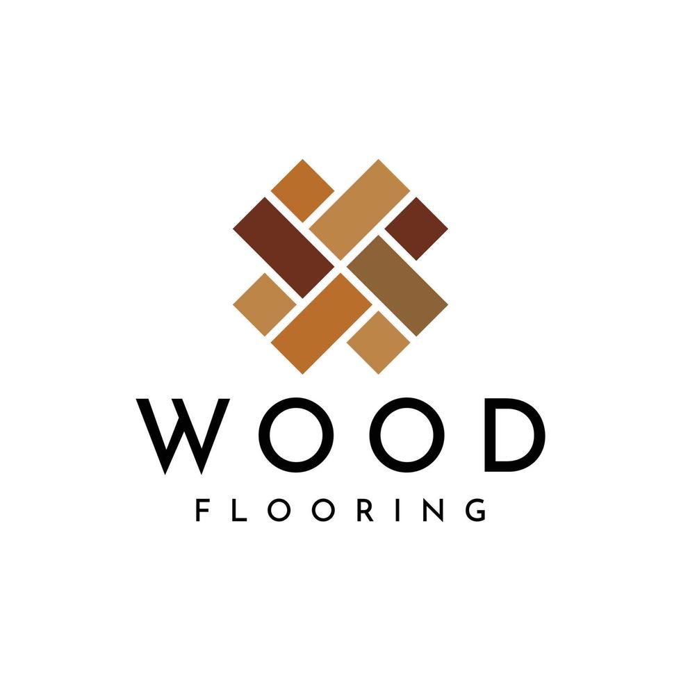 diseño de logotipo de pisos de madera vector