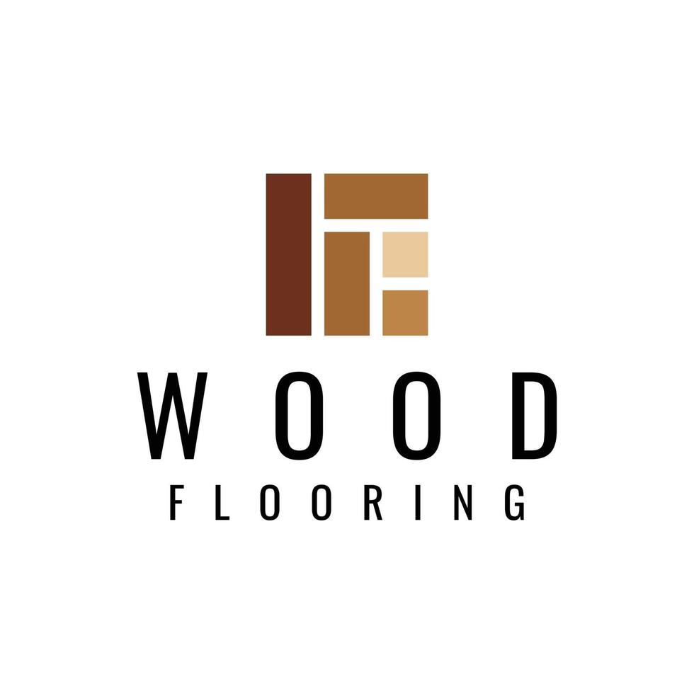 wood flooring logo design vector