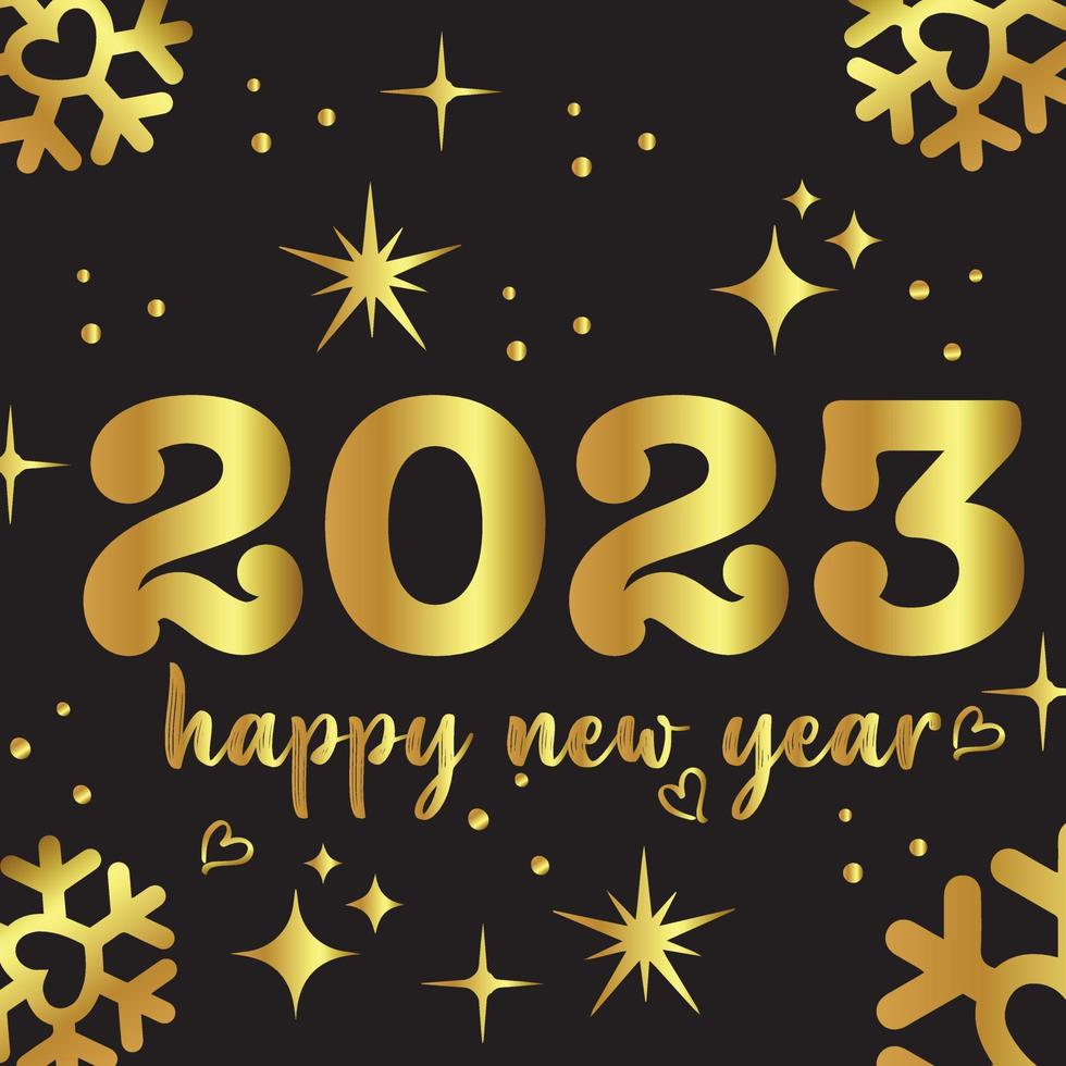 Diseño de vector de banner de feliz año nuevo 2023