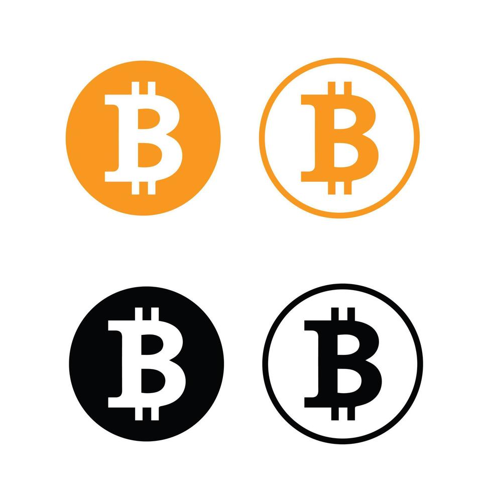 diseño vectorial de iconos de bitcoin vector
