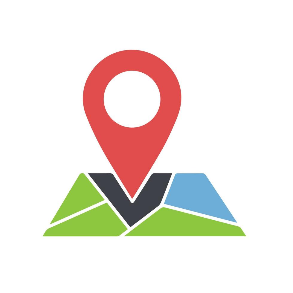 Map navigation travel icon style icon vector