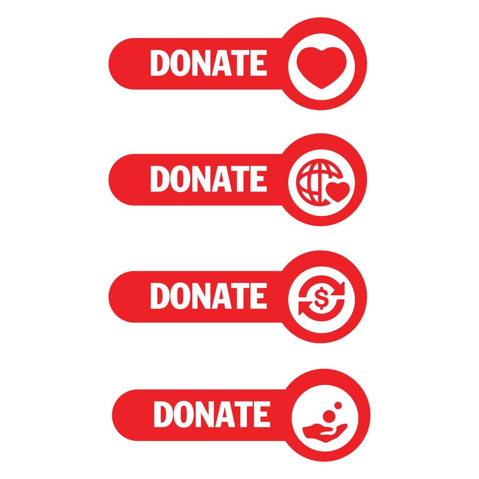 icono de botón de donación vector