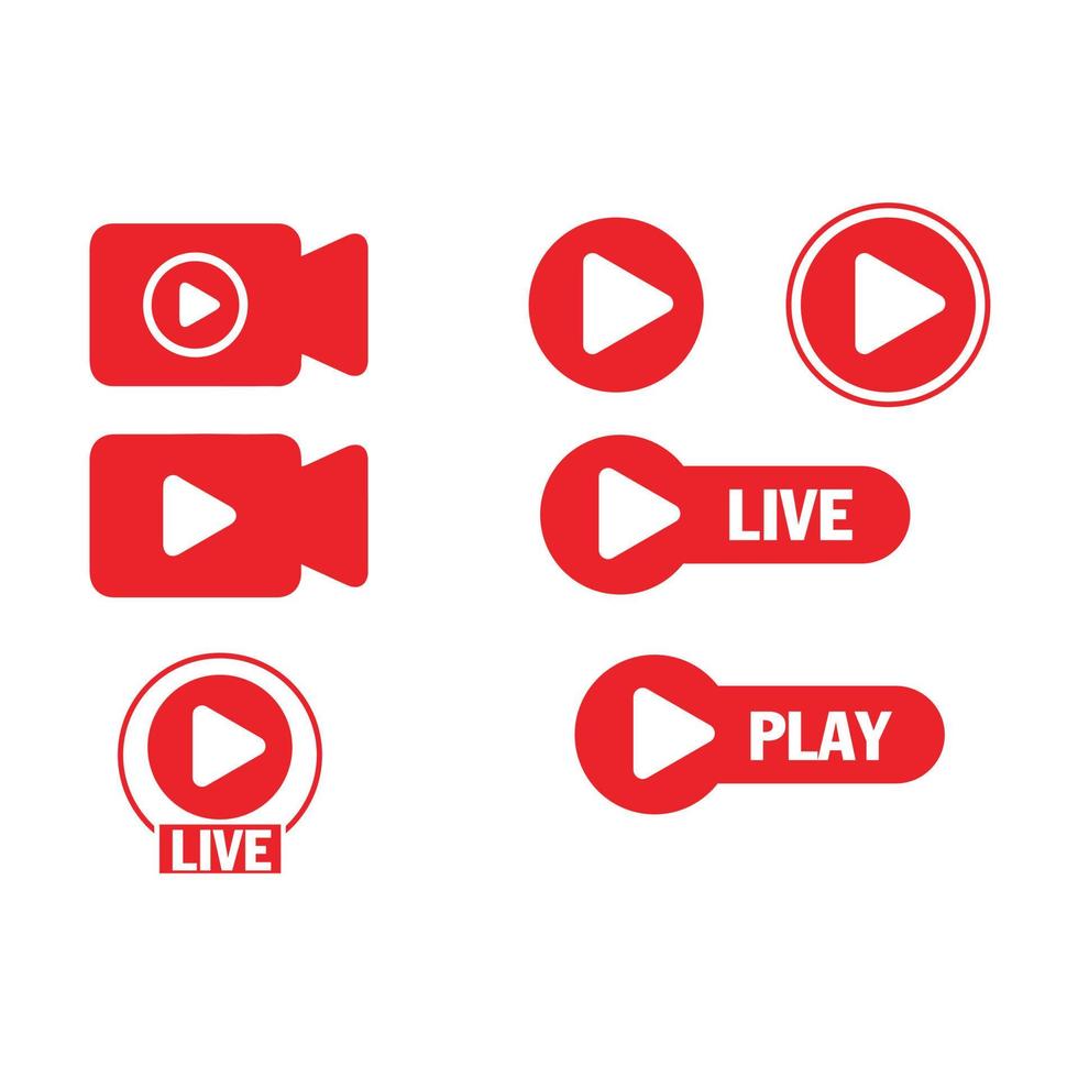 online video broadcasting icon vector design