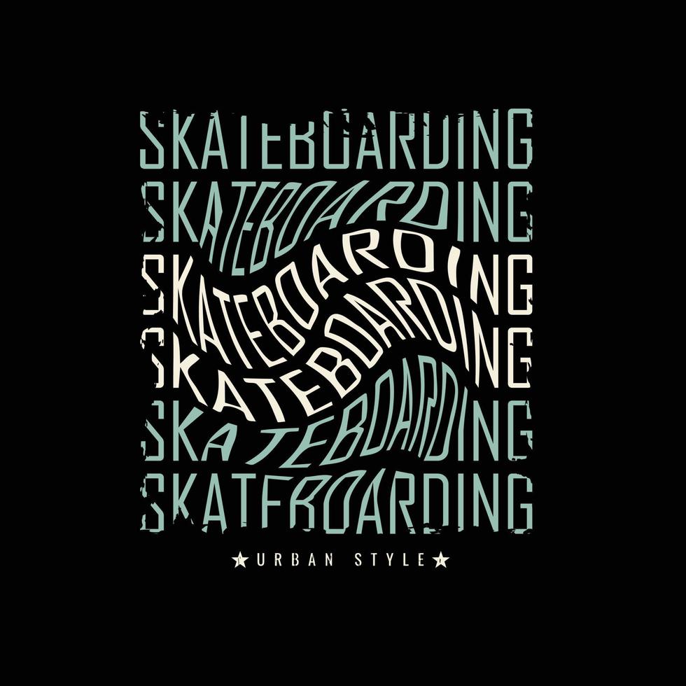 Skateboard illustration typography. perfect for t shirt design vector