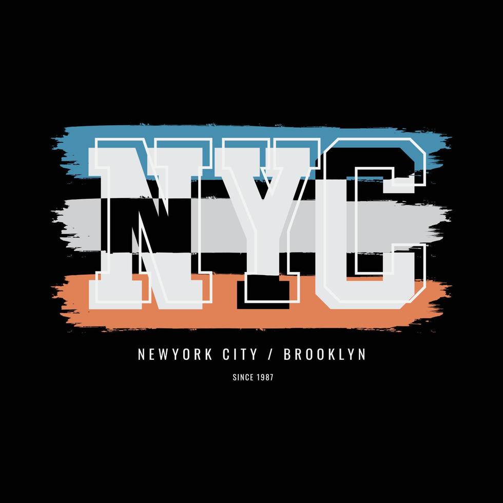 New york Brooklyn illustration typography  for t shirt, poster, logo, sticker, or apparel merchandise vector