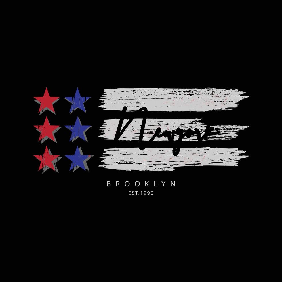 tipografía de ilustración de brooklyn de nueva york. perfecto para el diseño de camisetas vector