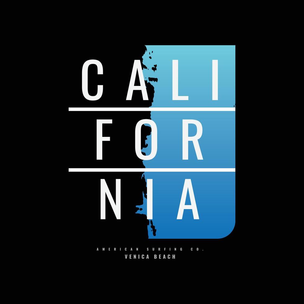 tipografía de ilustración de california. perfecto para el diseño de camisetas vector