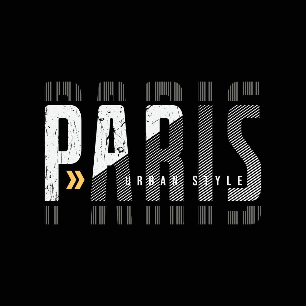 tipografía de ilustración de París. perfecto para el diseño de camisetas vector