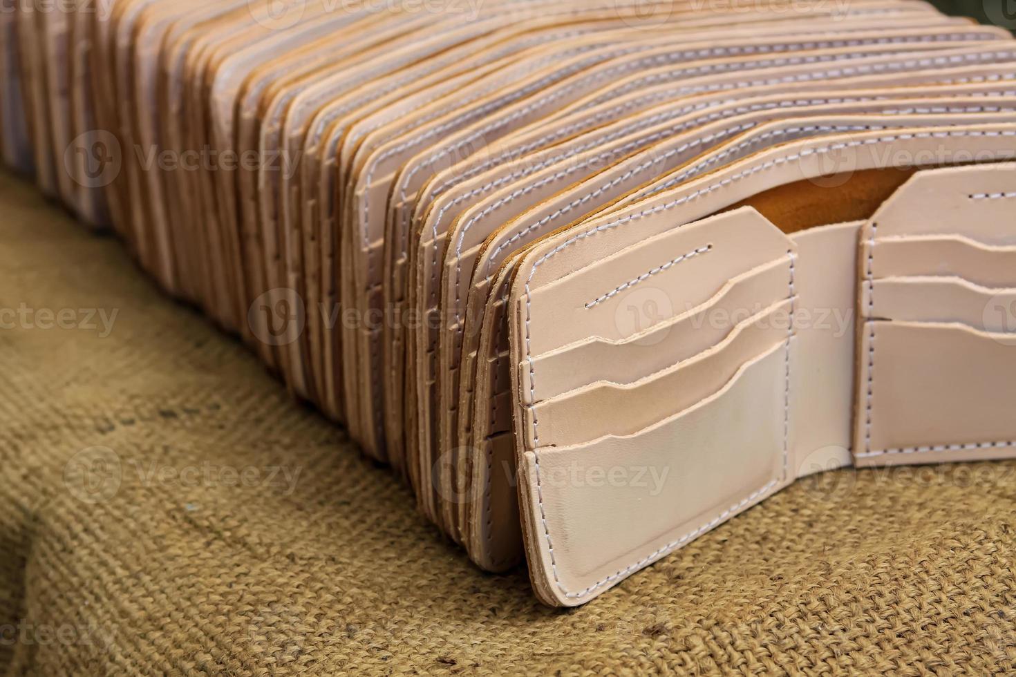 Men's brown leather wallet. photo