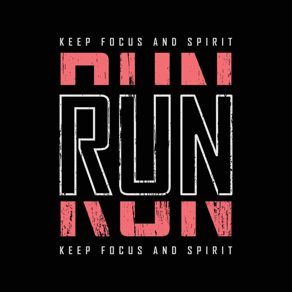 Run faster illustration typography. perfect for t shirt design vector