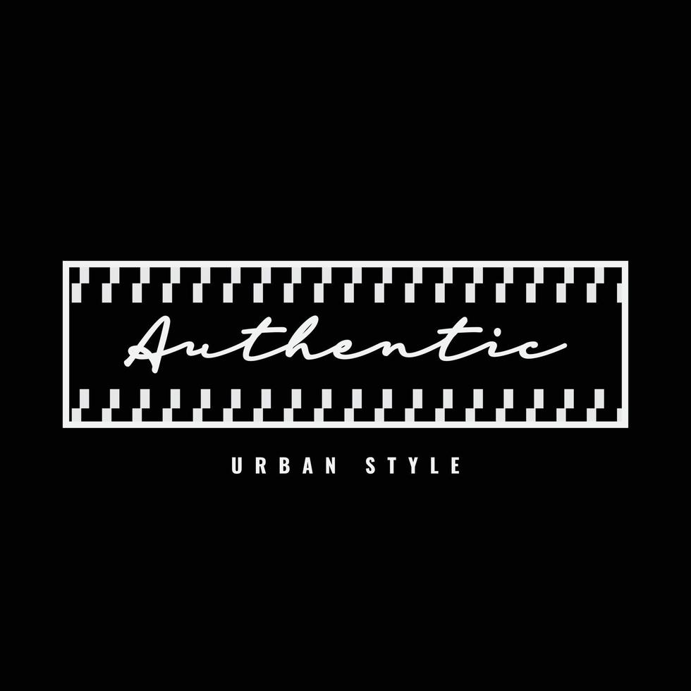 Authentic t-shirt and apparel design vector
