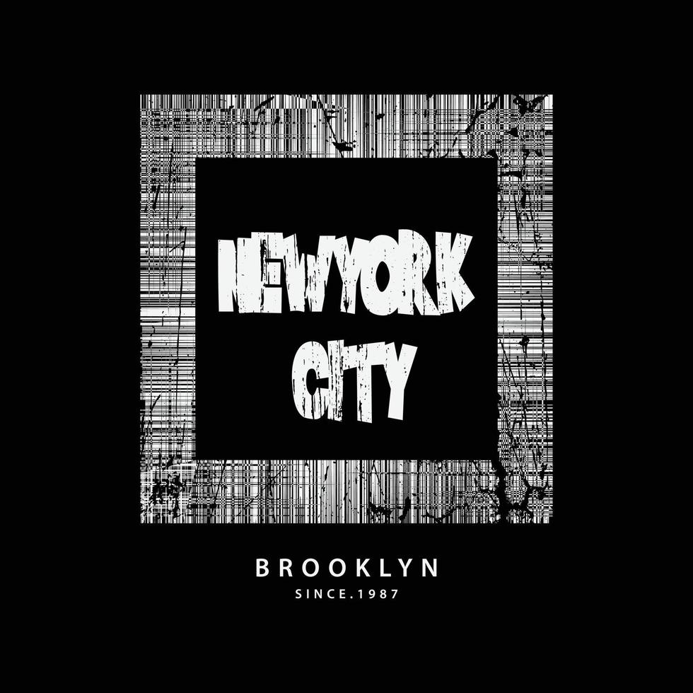 tipografía de ilustración de brooklyn de nueva york. perfecto para el diseño de camisetas vector