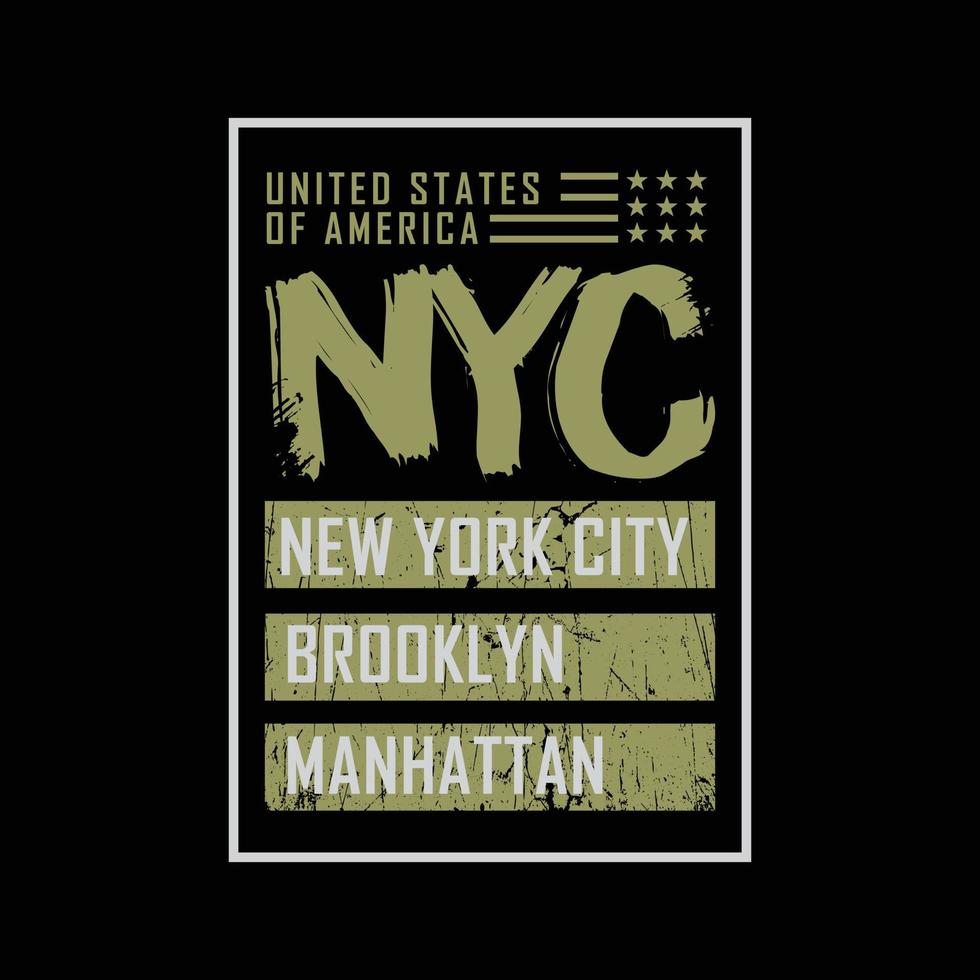 tipografía de ilustración de brooklyn de nueva york para camisetas, afiches, logotipos, pegatinas o prendas de vestir vector