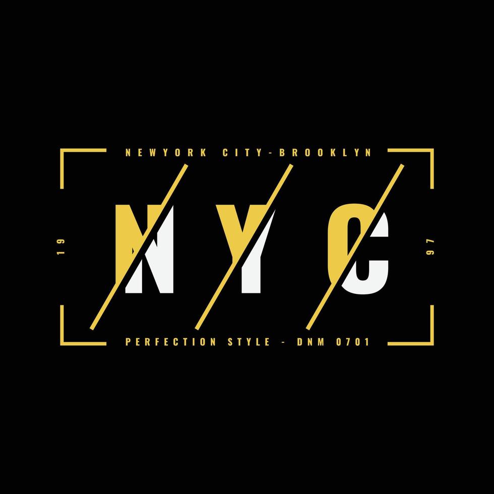 New york Brooklyn illustration typography. perfect for t shirt design vector