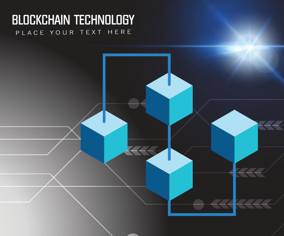 icono moderno de la tecnología blockchain. símbolo de cadena de bloque vectorial o elemento en estilo de línea delgada vector