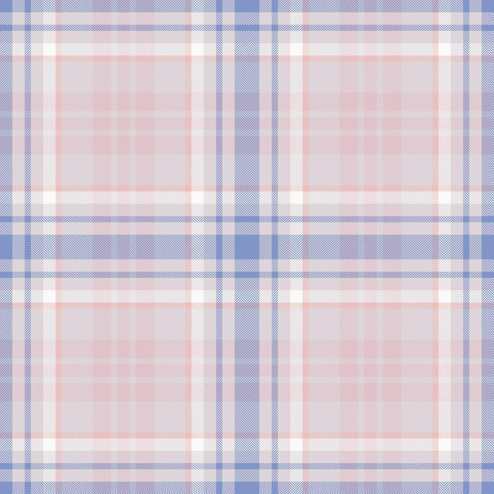 Plaid seamless pattern in pink. Check fabric texture. Vector textile print.