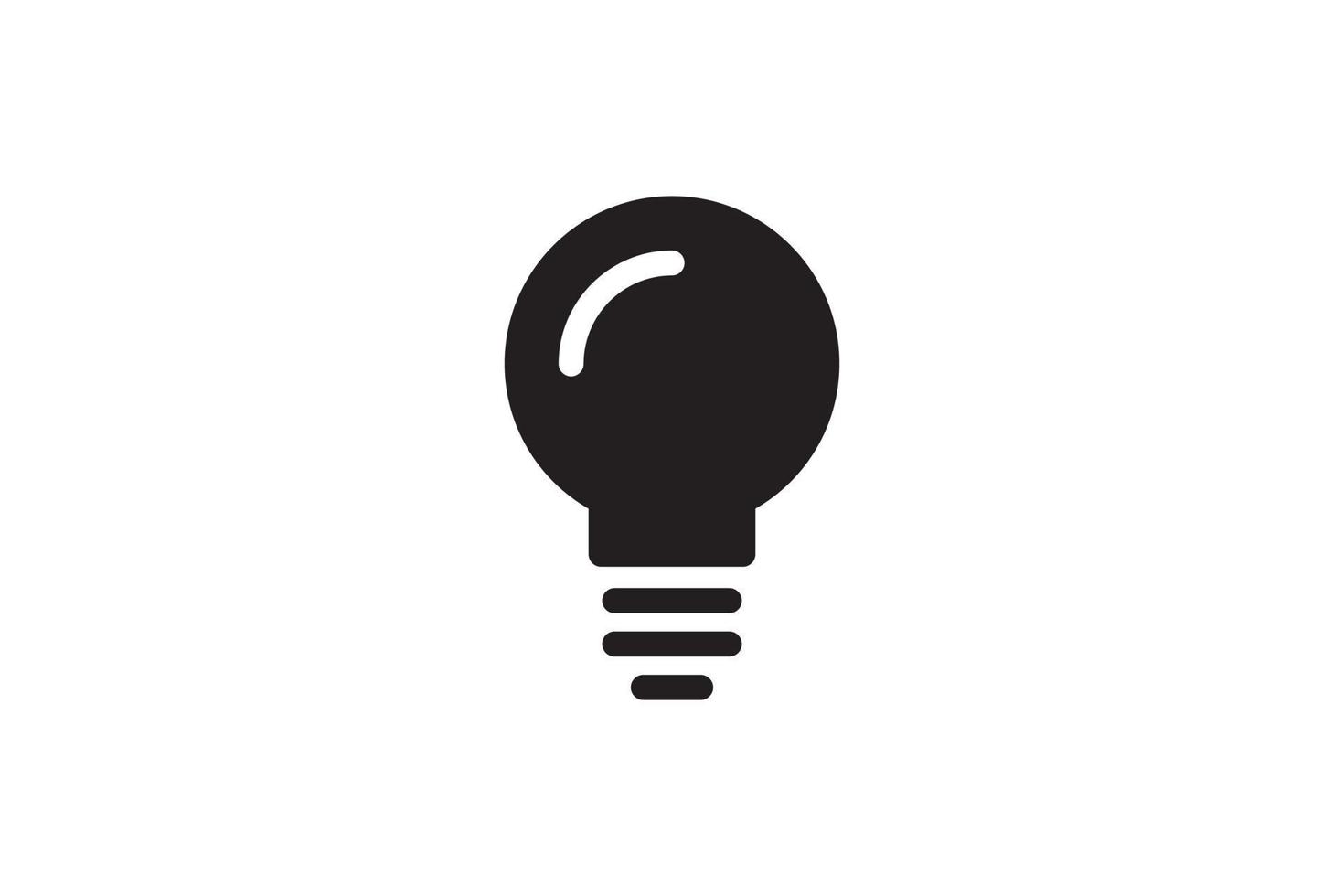 Electric light bulb icon. Electricity lamp symbol. Vector illumination sign.