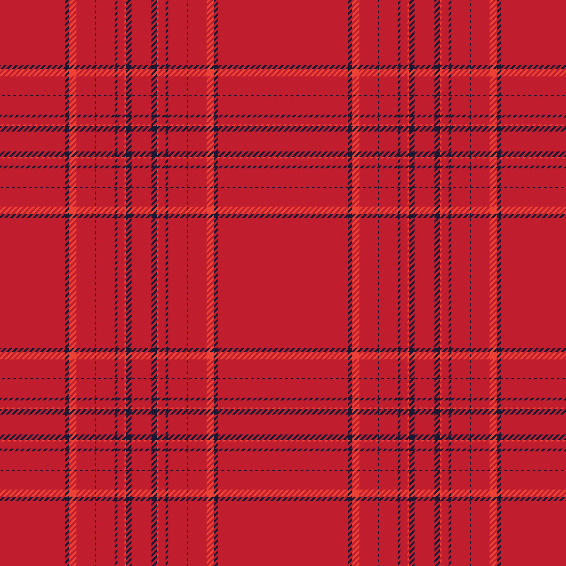 Plaid seamless pattern in red. Check fabric texture. Vector textile