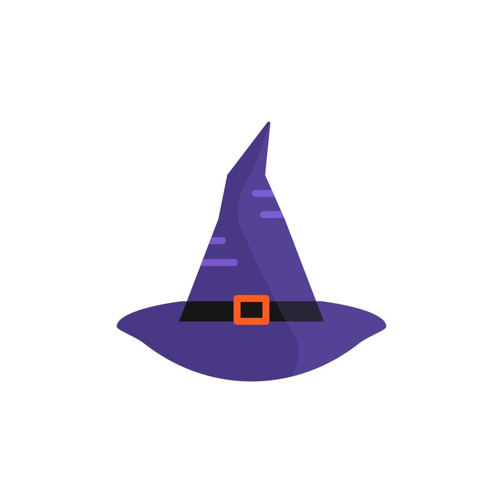 Witch hat cartoon flat design elements, Vector and Illustration.