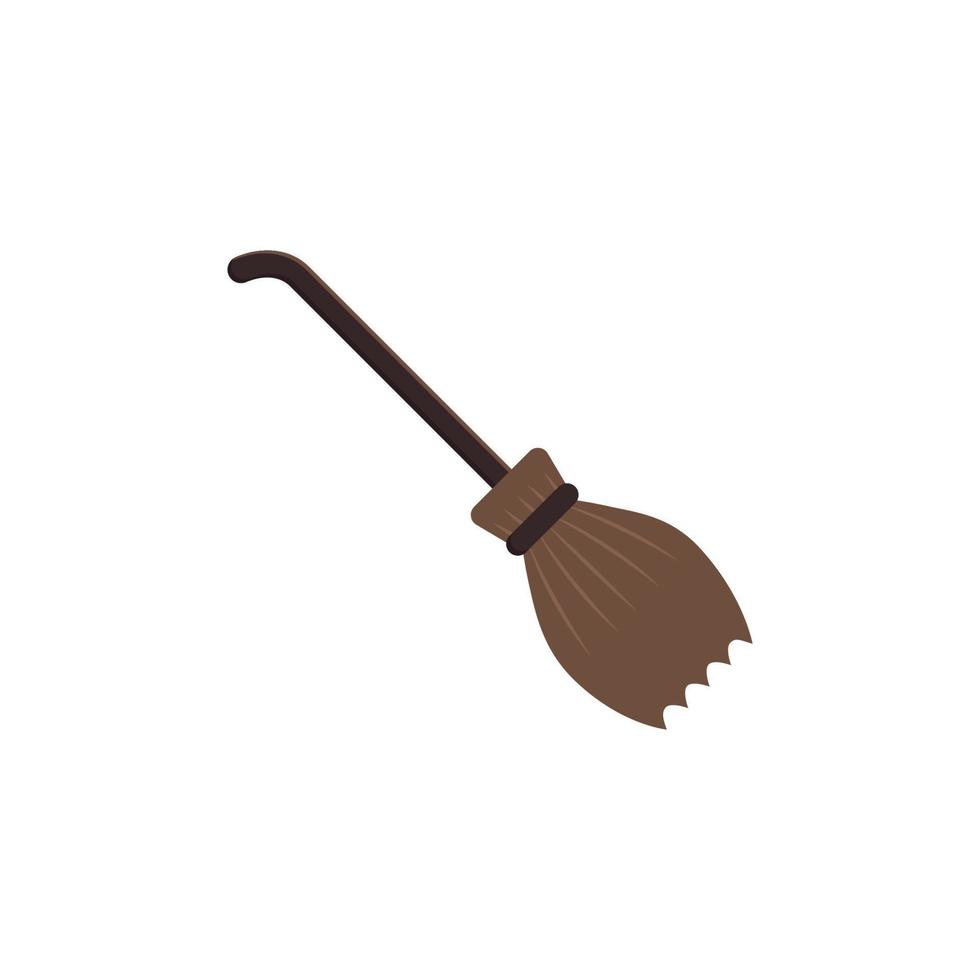 Broom cartoon flat design elements, Vector and Illustration.