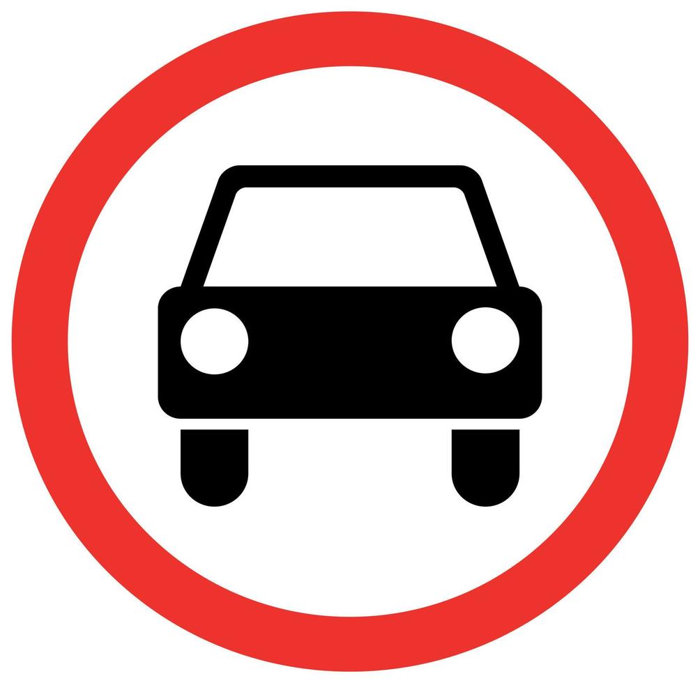 Prohibition traffic sign vector design