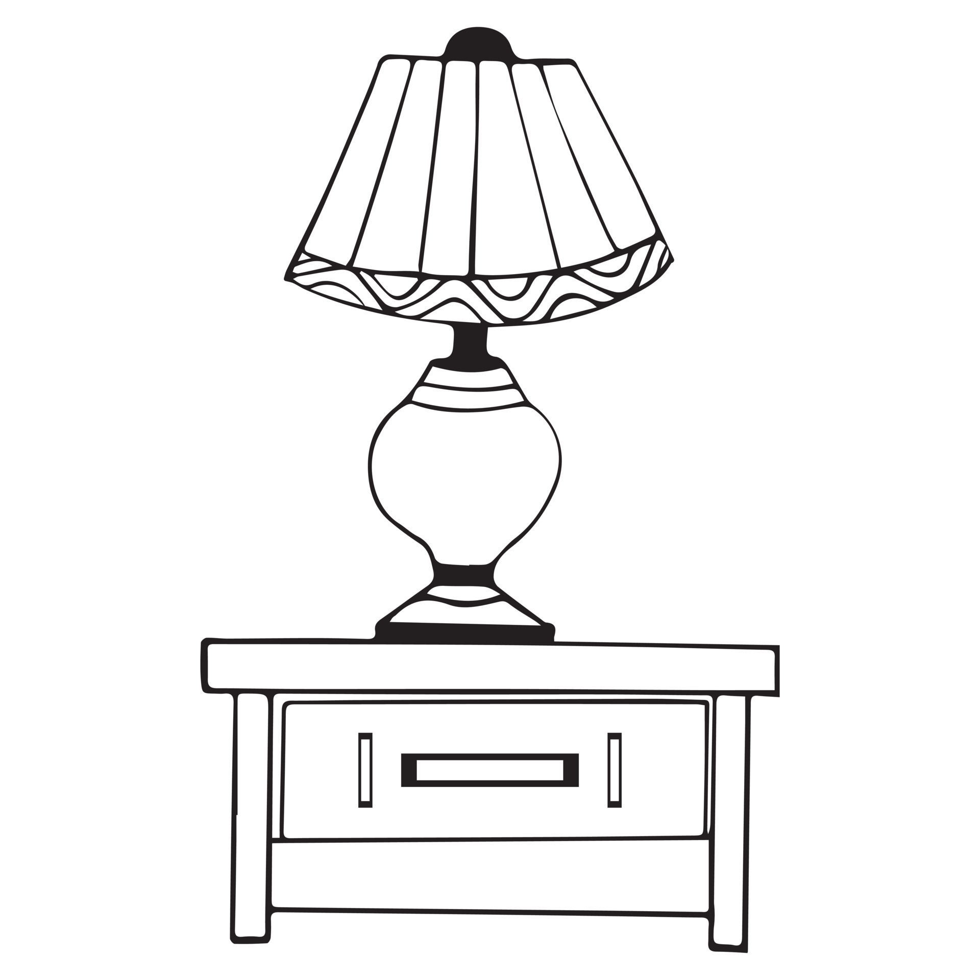 Table Lamp Drawing For Kids 11880830 Vector Art At Vecteezy