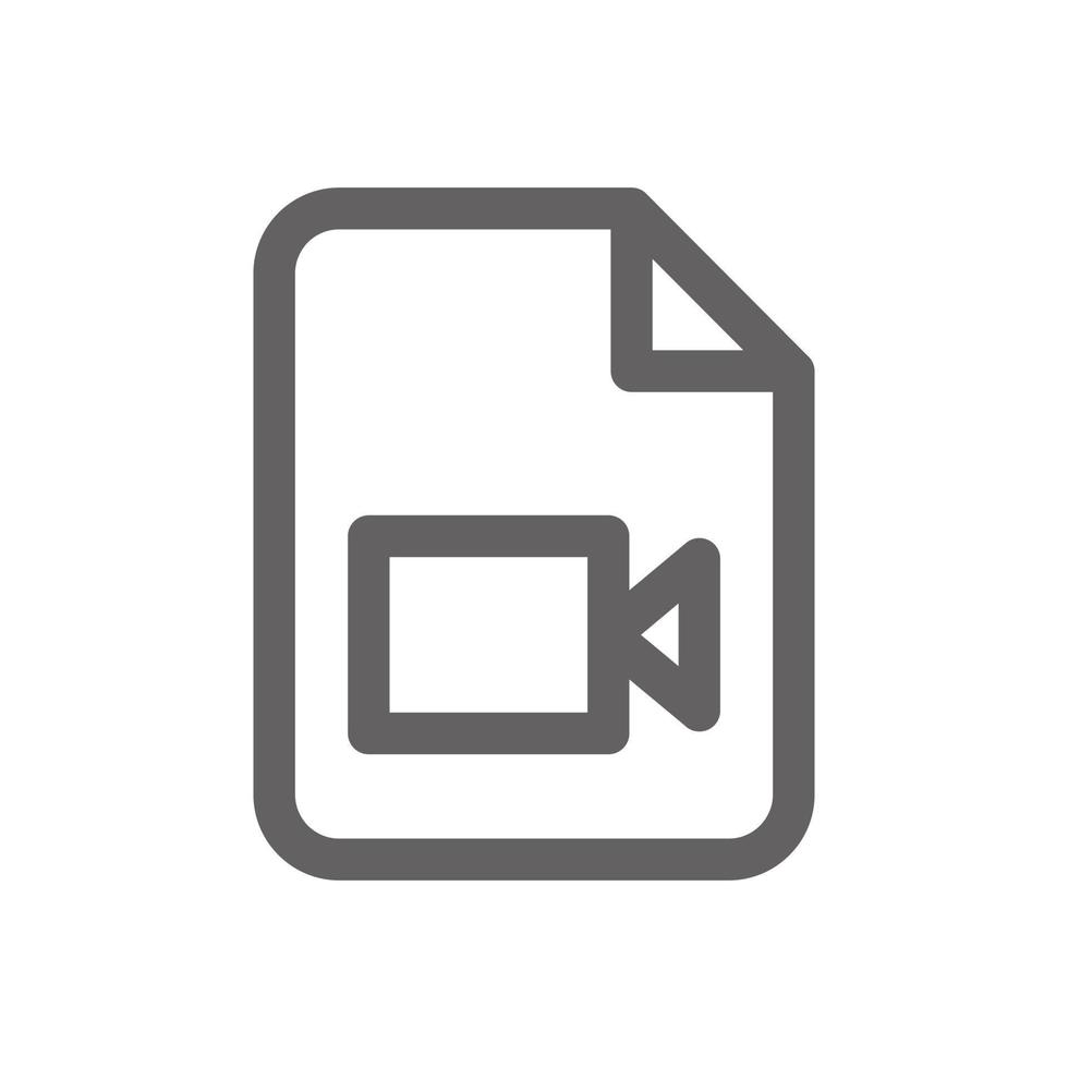 video file icon . Perfect for website or user interface applications. vector sign and symbol