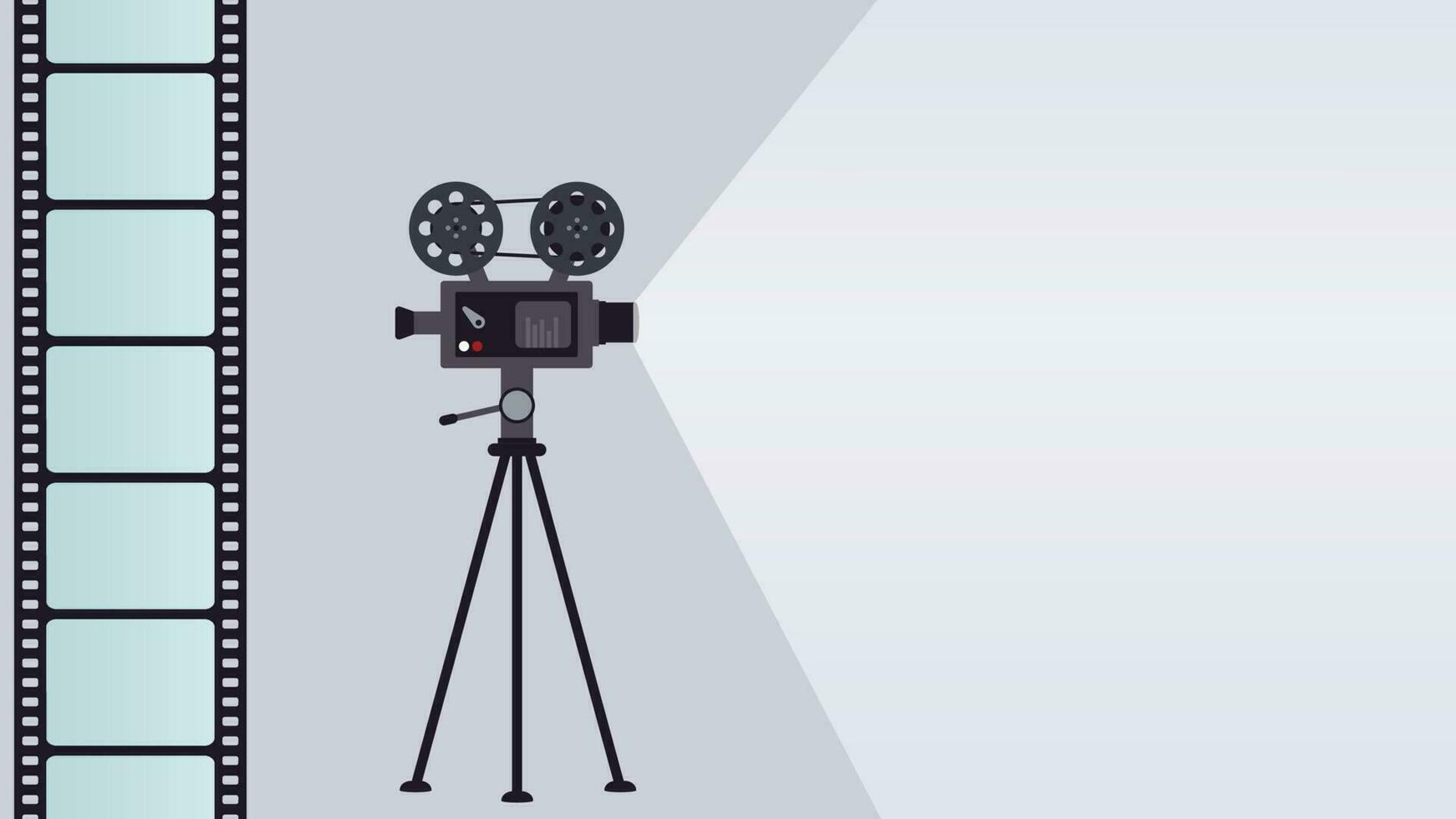 Movie projector and film vector graphics