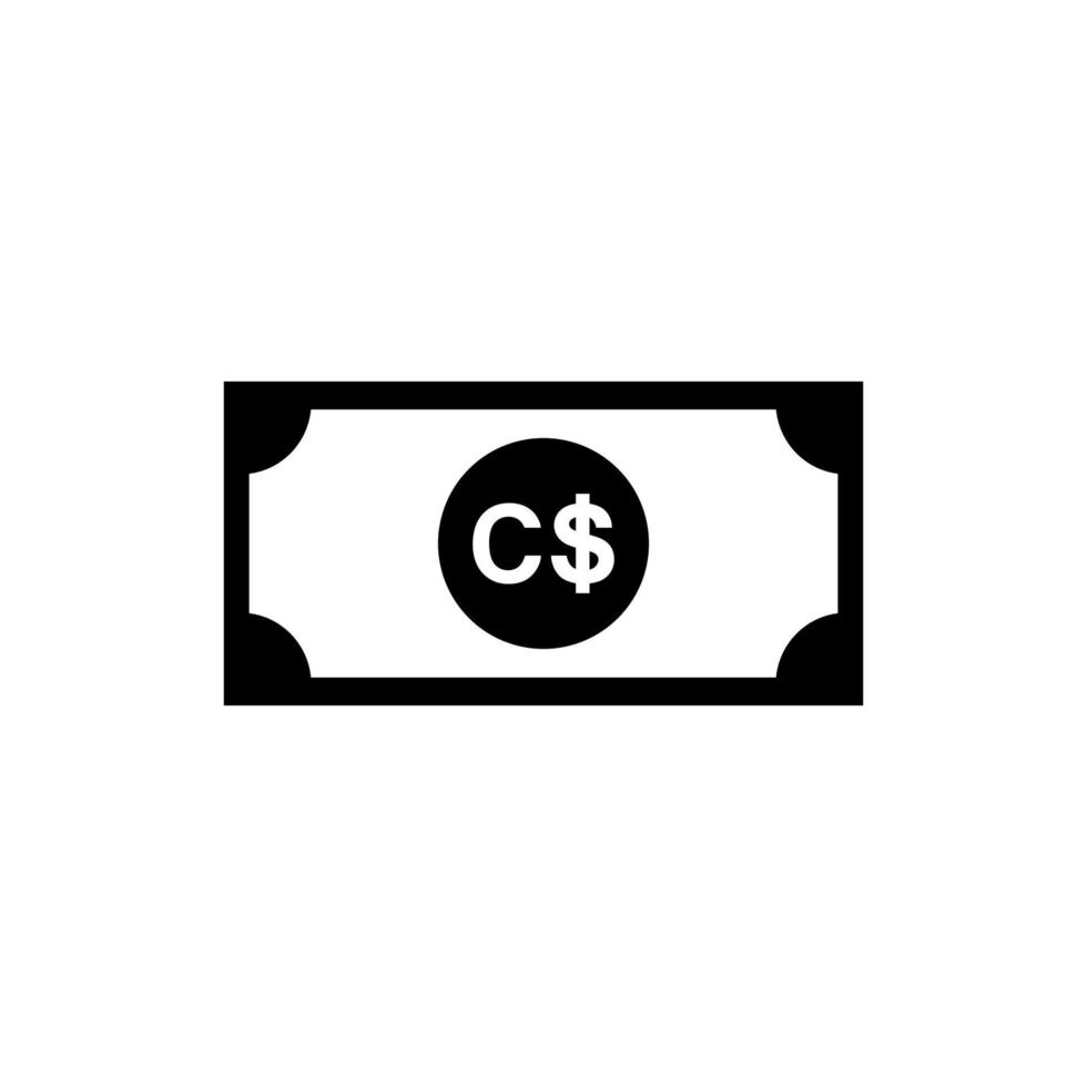 Canada Currency, CAD, Canadian Dollar Icon Symbol. Vector Illustration