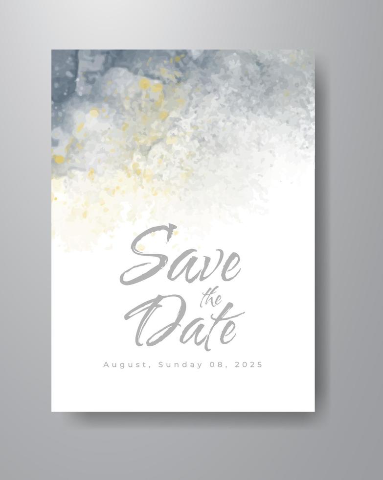 Save the date with watercolor background. Design for your invitation. vector