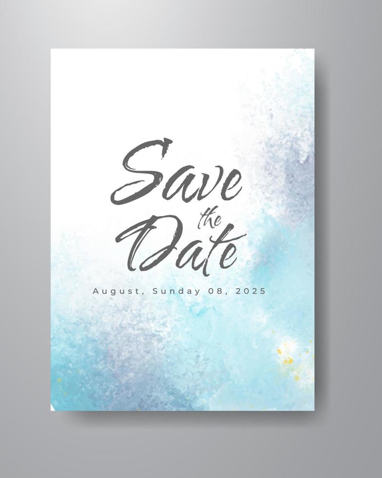 guardar la fecha con fondo de acuarela. diseño para su invitación. vector