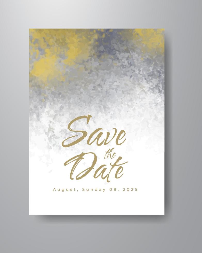 Save the date with watercolor background. Design for your invitation. vector