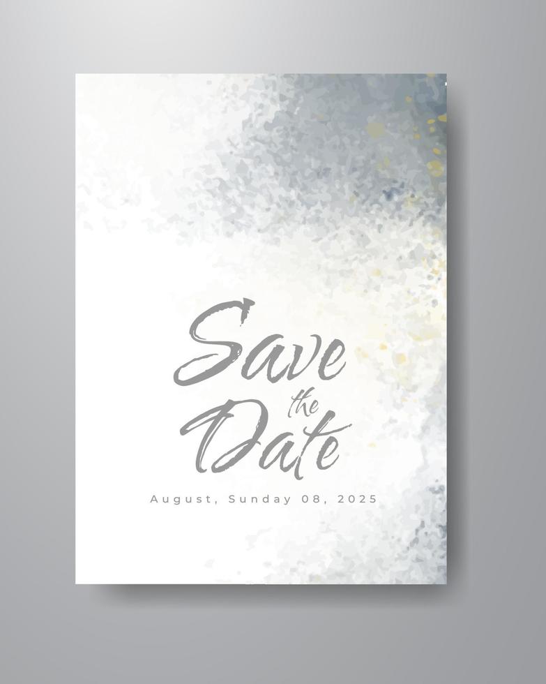 Save the date with watercolor background. Design for your invitation. vector