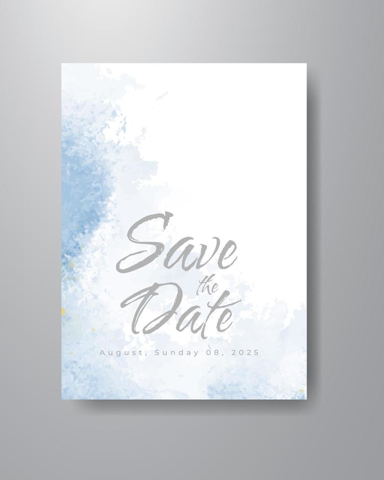 Save the date with watercolor background. Design for your invitation. vector