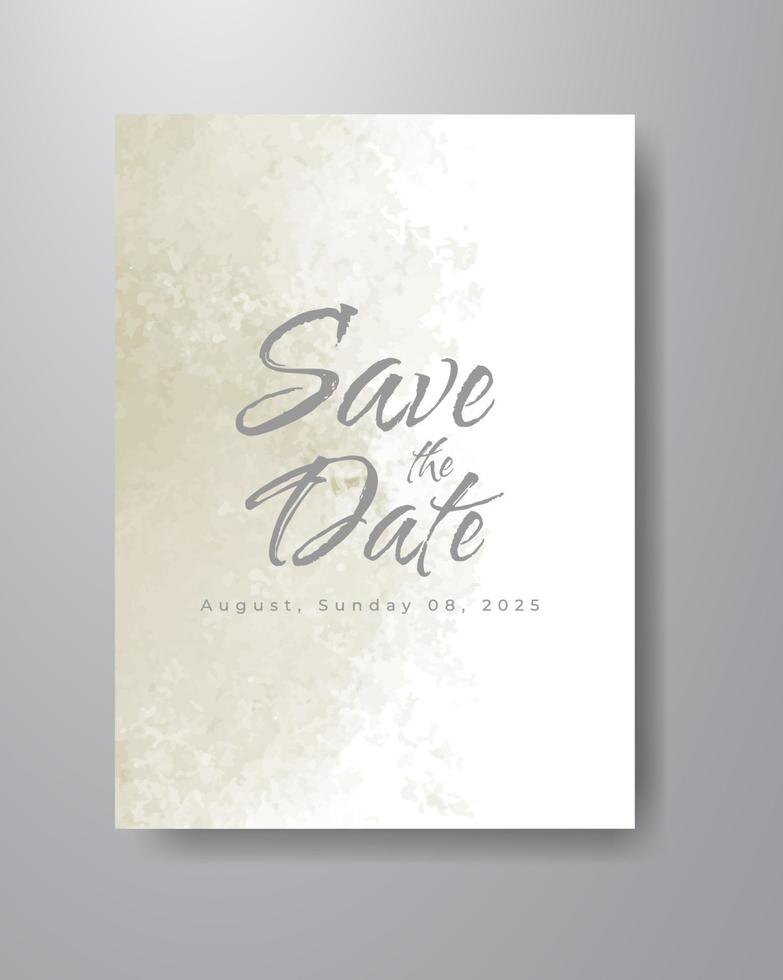 Save the date with watercolor background. Design for your invitation. vector