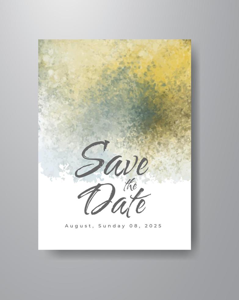 Save the date with watercolor background. Design for your invitation. vector