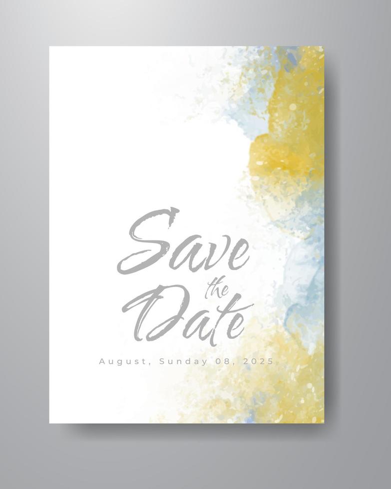 Save the date with watercolor background. Design for your invitation. vector
