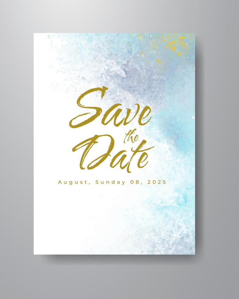 Save the date with watercolor background. Design for your invitation. vector