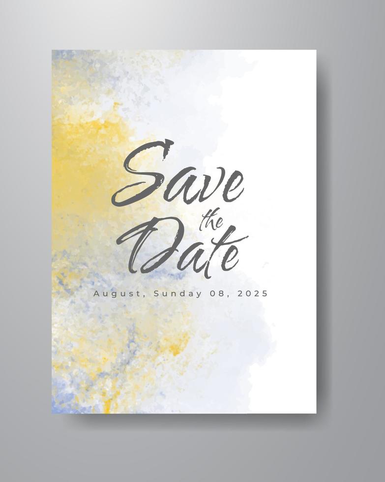 Save the date with watercolor background. Design for your invitation. vector