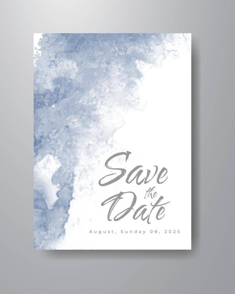 Save the date with watercolor background. Design for your invitation. vector