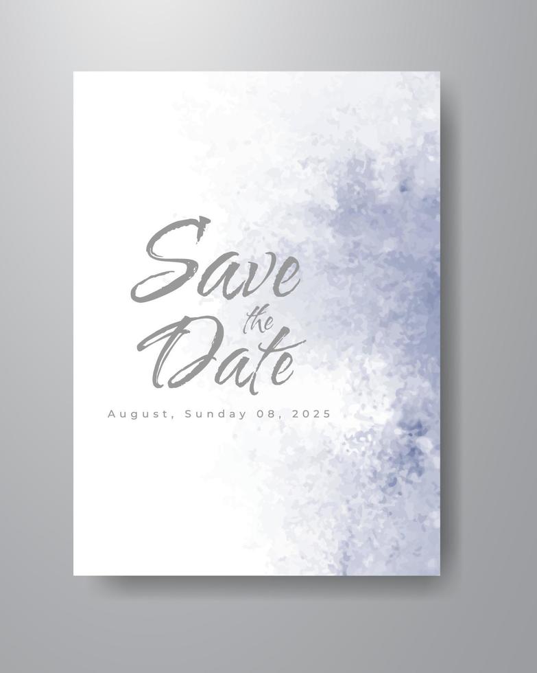 Save the date with watercolor background. Design for your invitation. vector